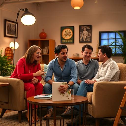 Directing a sitcom scene with actors