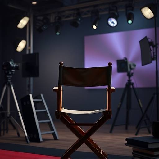 Director's chair on set